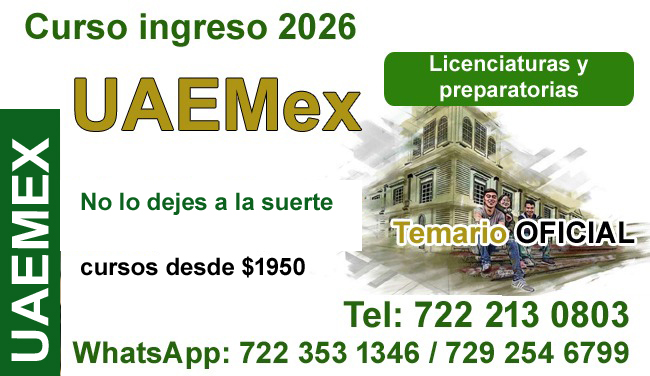Curso ingreso UAEMex 2026