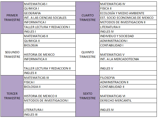 Plan estudios prepa 18 meses Toluca