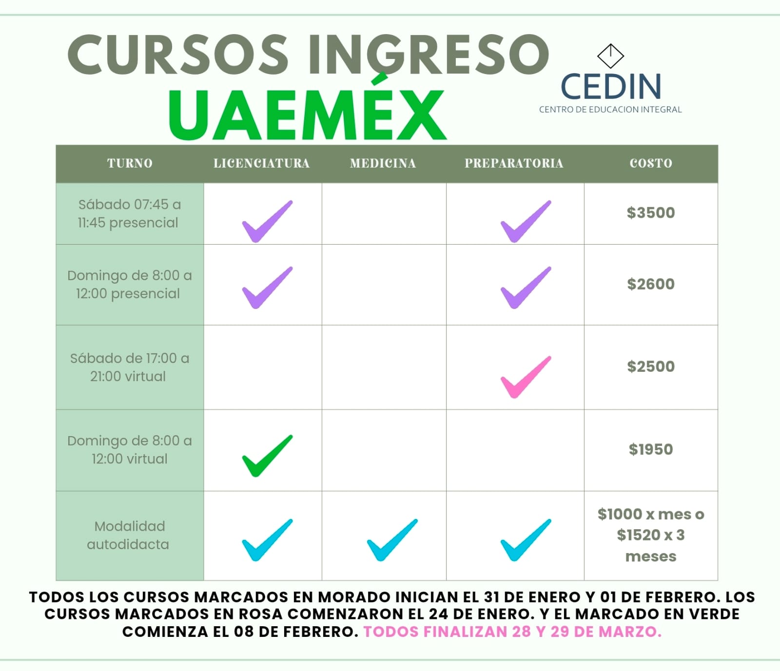 Curso ingreso UAEMéx 2026